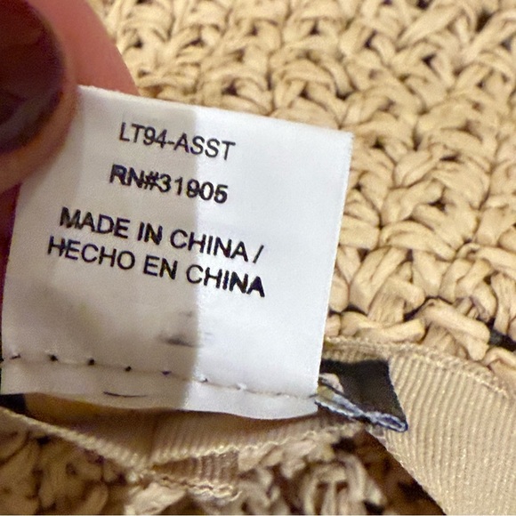 Rolled Brim Toyo Straw Hat with Gauze Tie - Scala Pronto - - Picture 5 of 7